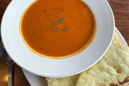 Tomato Soup with Gruyere Cheese Toast